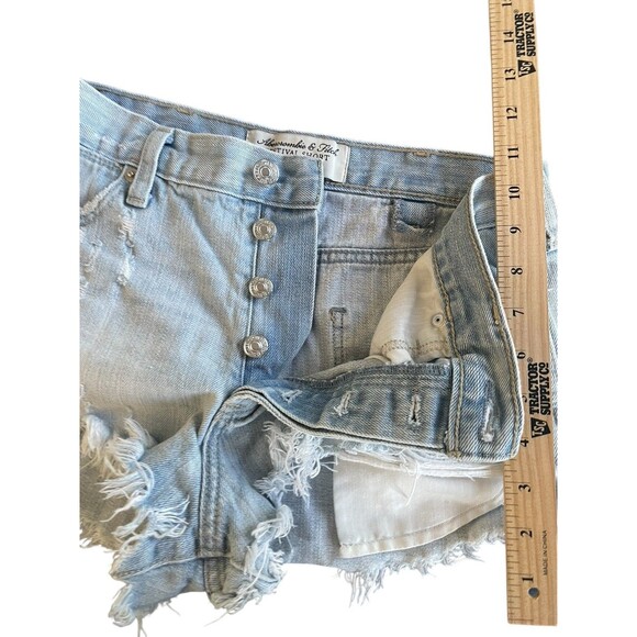 Abercrombie & Fitch Shorts Womens‎ 4 27 blue Denim Festival Short High Rise - Picture 6 of 8